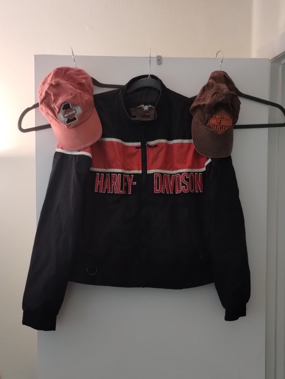 Harley-Davidson Black and Red Half-Zip Utility Jacket